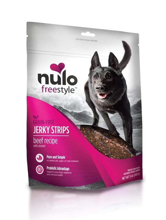 Nulo Freestyle Grain - Free Jerky Strip Dog Treats Beef w/Coconut 1ea/5 oz - Petsplace.store