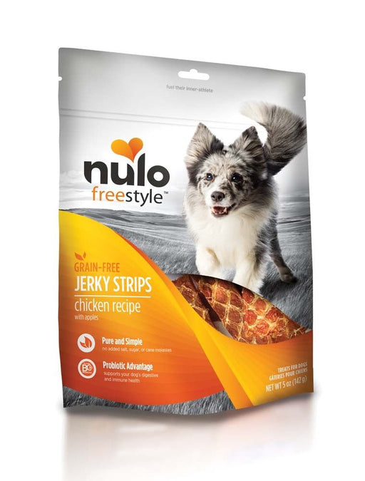 Nulo Freestyle Grain - Free Jerky Strip Dog Treats Chicken w/Apples 1ea/5 oz - Petsplace.store