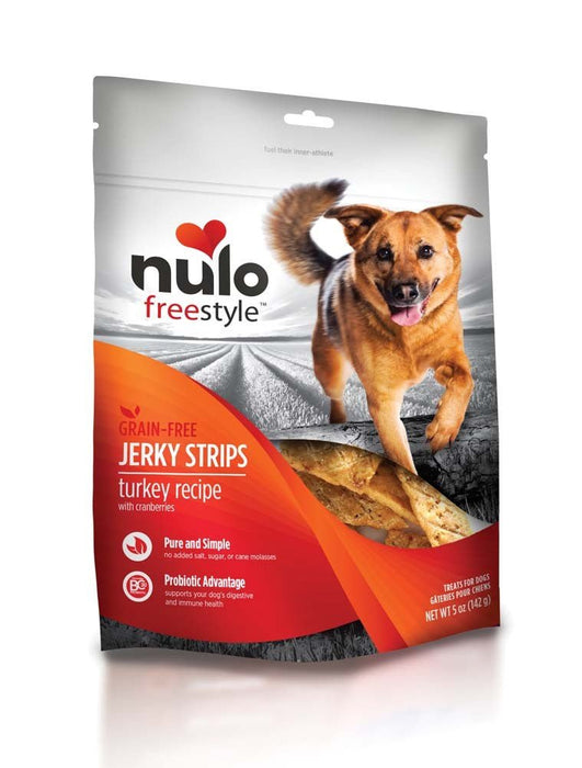 Nulo Freestyle Grain - Free Jerky Strip Dog Treats Turkey w/Cranberries 1ea/5 oz - Petsplace.store