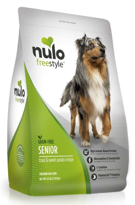 Nulo FreeStyle Grain Free Senior Dry Dog Food Trout 1ea/4.5 lb - Petsplace.store