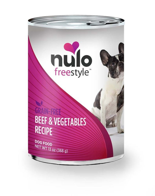 Nulo Freestyle Grain Free Wet Dog Food Beef, Peas, & Carrots 13oz. (Case of 12) - Petsplace.store