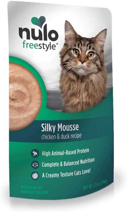 Nulo Freestyle Silky Mousse Cat Food Topper Chicken & Salmon 24ea/2.8 oz - Petsplace.store