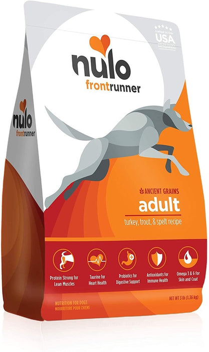 Nulo Frontrunner Dry Dog Food Turkey, Trout & Spelt 1ea/11 lb - Petsplace.store