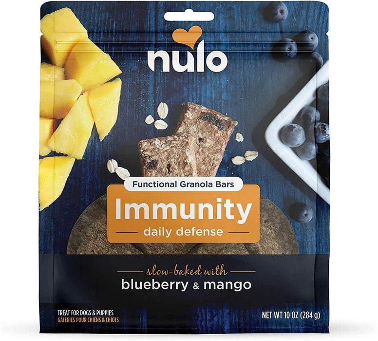 Nulo Functional Granola Bar Immunity Daily Defense Dog Treats Blueberry & Mango 1ea/10 oz - Petsplace.store