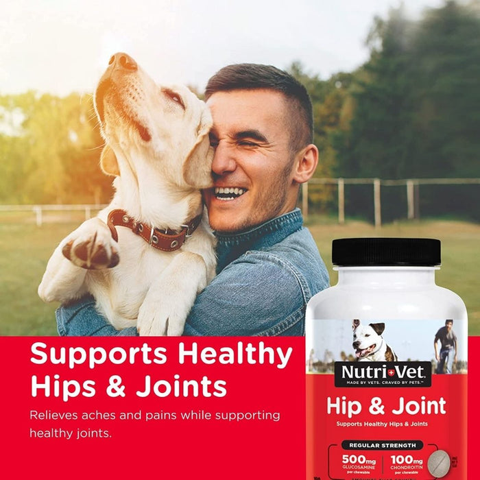 Nutri - Vet Hip & Joint Early Care Liver Chewables 1ea/180 ct - Petsplace.store