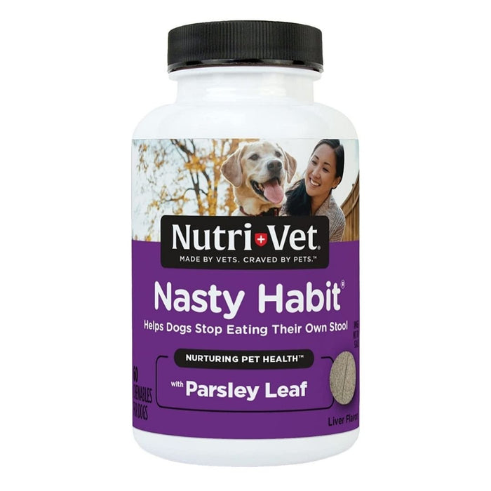 Nutri - Vet Nasty Habit Chewables for Dogs Liver 60ct 1ea/60 ct - Petsplace.store