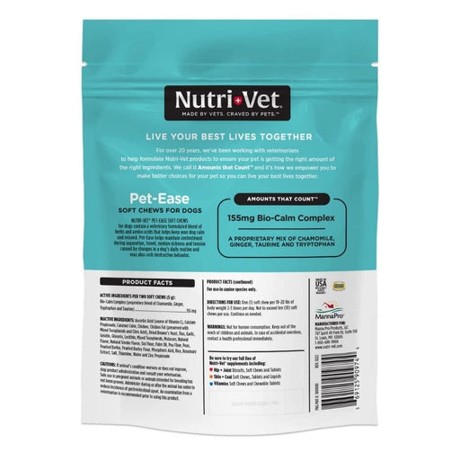 Nutri - Vet Pet - Ease soft Chews for Dogs 1ea/170 g - Petsplace.store