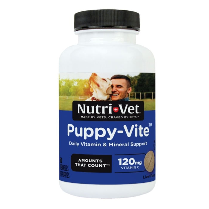 Nutri - Vet Puppy - Vite Liver Chewables 1ea/60 ct - Petsplace.store