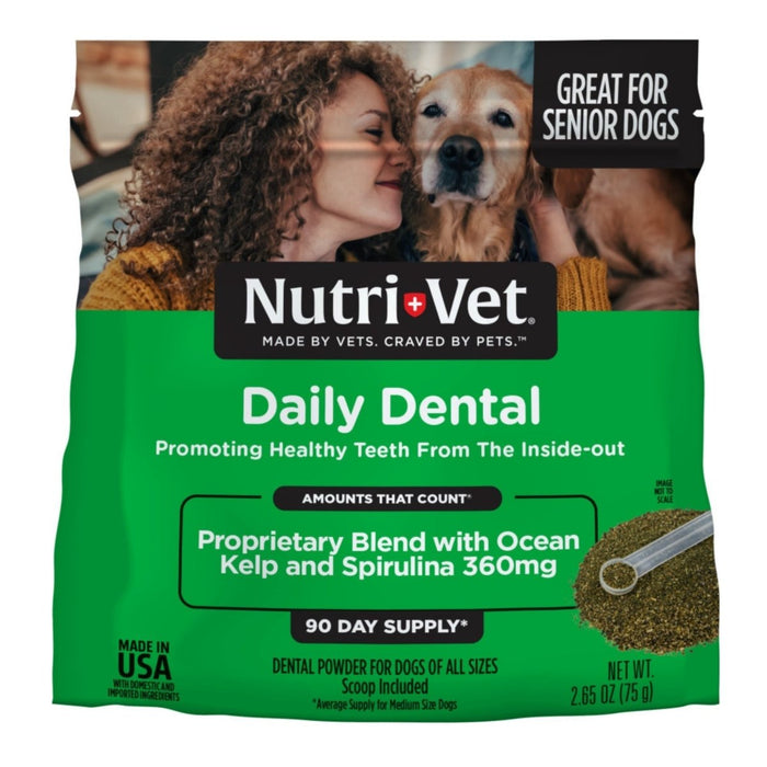 NutriVet Daily Dental Powder for Dogs 1ea/2.65 oz - Petsplace.store