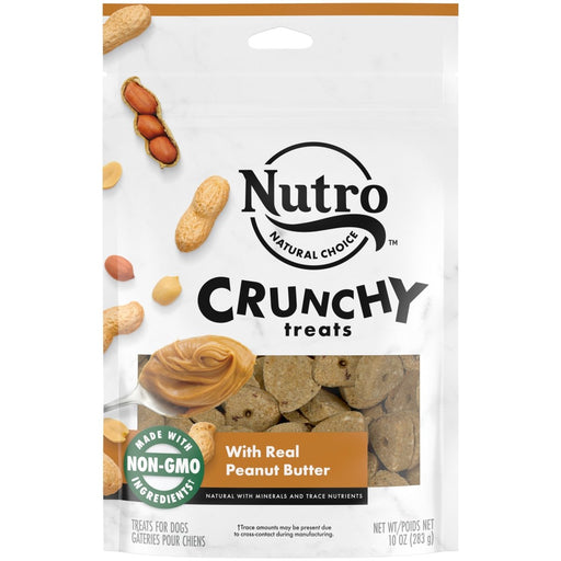 Nutro Products Crunchy Dog Treats Peanut Butter 1ea/10 oz - Petsplace.store