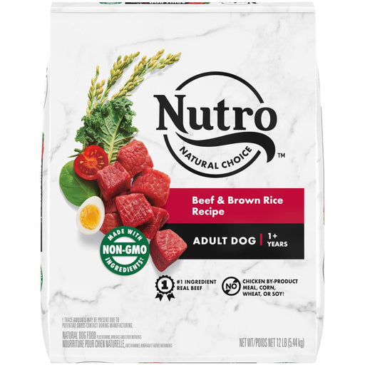 Nutro Products Natural Choice Adult Dry Dog Food Beef & Brown Rice 1ea/12 lb - Petsplace.store