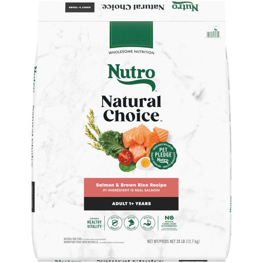 Nutro Products Natural Choice Adult Dry Dog Food Salmon Brown Rice, 1ea/28 lb - Petsplace.store