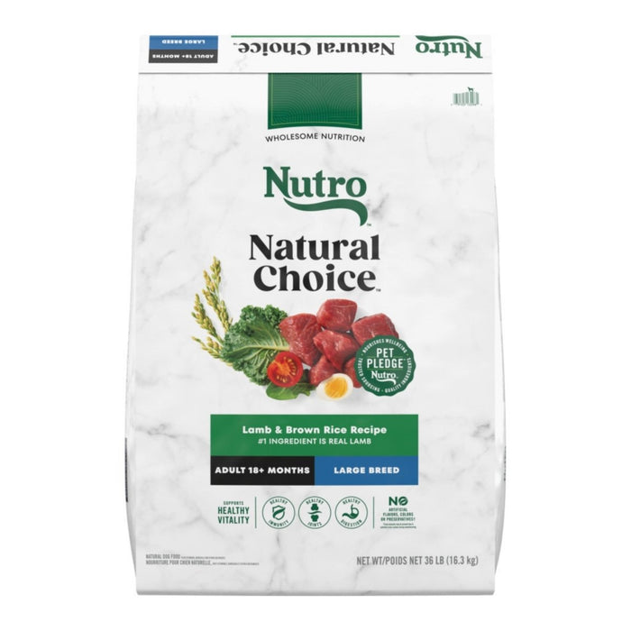 Nutro Products Natural Choice Large Breed Adult Dry Dog Food Lamb Brown Rice, 1ea/36 lb - Petsplace.store