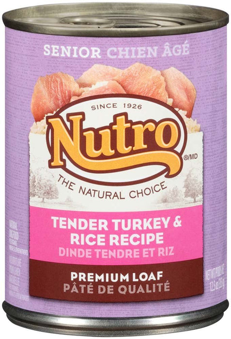 Nutro Products Premium Loaf Adult Wet Dog Food Turkey, Sweet Potato & Green Bean 12.5oz. (Case of 12) - Petsplace.store