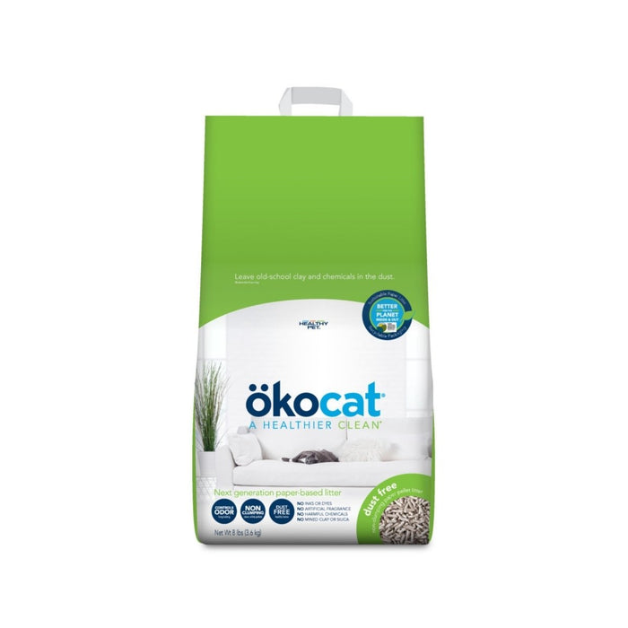 Okocat Litter Dust Free Paper Cat Litter 1ea/8 lb - Petsplace.store