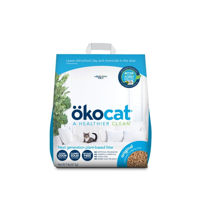 Okocat Litter Original Clumping Wood Cat Litter 1ea/9 lb - Petsplace.store