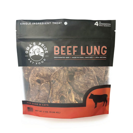 Omas Pride Dog Cat Dehydrated Beef Lung 2oz. - Petsplace.store