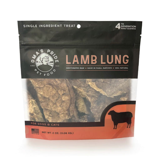 Omas Pride Dog Cat Dehydrated Lamb Lung 2oz. - Petsplace.store