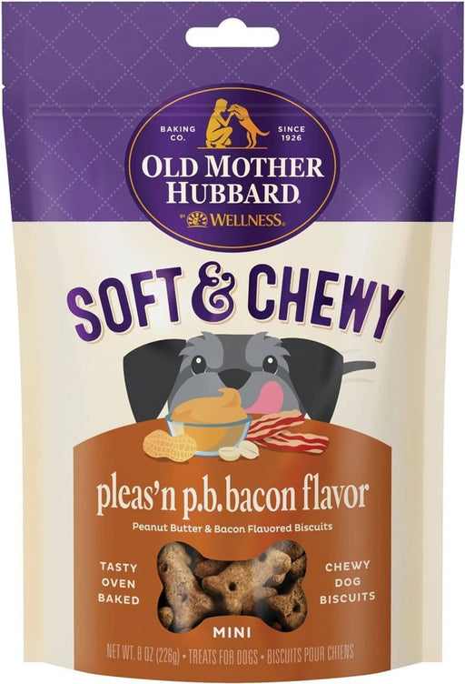 Omh Mini Soft Tasty Pnutbutter Bacon 8oz. Chewy Biscuits - Petsplace.store