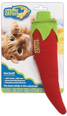 OurPets Cosmic 100% Catnip Filled Chili Pepper 'Hot Stuff' Cat Toy Red, Green 1ea - Petsplace.store