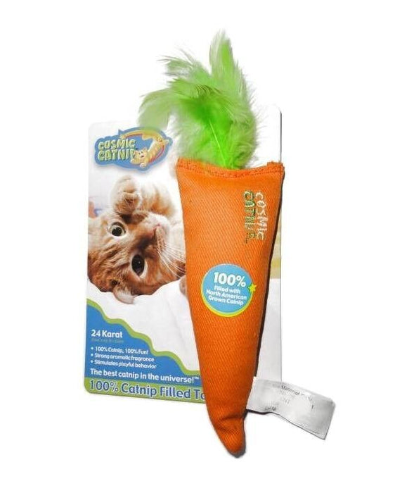 OurPets Cosmic 24 Karat Carrot Catnip Cat Toy Orange, Green 1ea - Petsplace.store