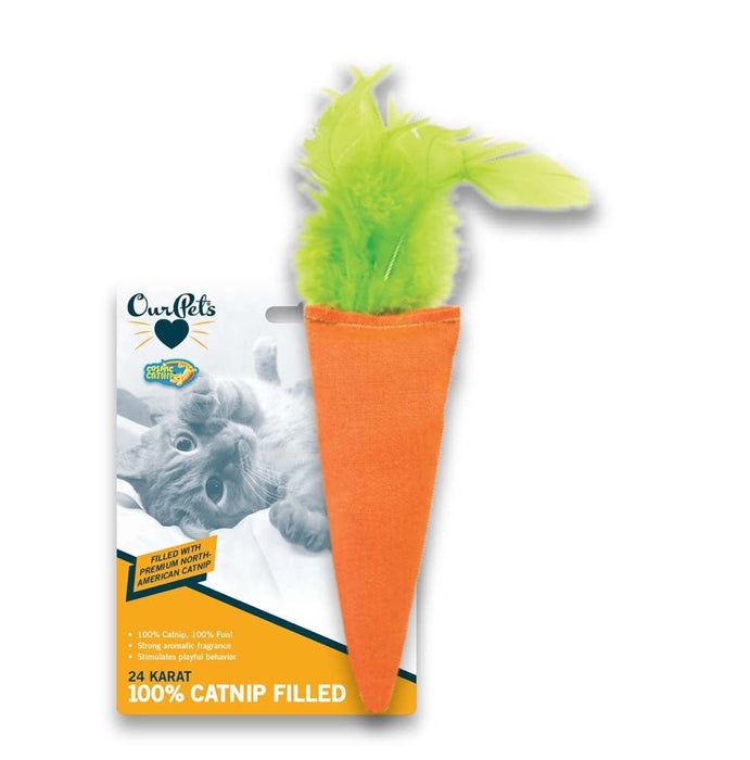 OurPets Cosmic 24 Karat Carrot Catnip Cat Toy Orange, Green 1ea - Petsplace.store