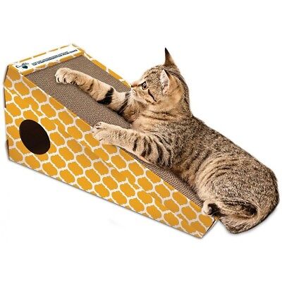 OurPets Cosmic Alpine Cat Scratcher Brown, Yellow 1ea - Petsplace.store