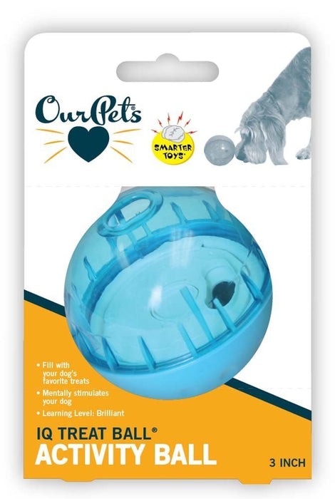 OurPets IQ Treat Ball Slow Feed Dog Toy Assorted 1ea/MD, 3 in - Petsplace.store