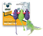 OurPets Three Twined Mice Catnip Toy Green, Purple 1ea/3 pk - Petsplace.store