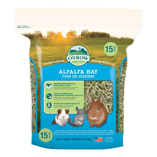 Oxbow Animal Health Alfalfa Hay Small Animal Treat 1ea/15 oz - Petsplace.store