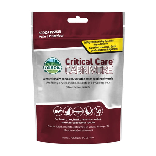 Oxbow Animal Health Critical Care Carnivore Feeding Formula 70g, 1ea/2.47oz. - Petsplace.store