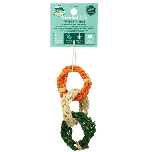 Oxbow Animal Health Enriched Life Twisty Rings Small Animal Toy 1ea/One Size - Petsplace.store