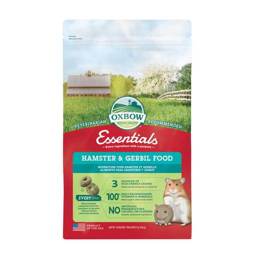 Oxbow Animal Health Essentials Hamster & Gerbil Food 1ea/1 lb - Petsplace.store