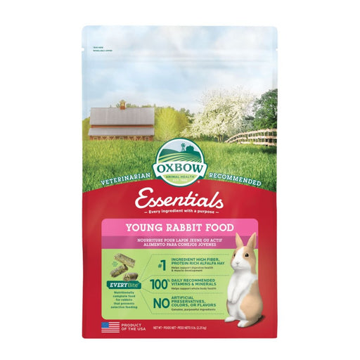 Oxbow Animal Health Essentials Young Rabbit Food 1ea/5 lb - Petsplace.store