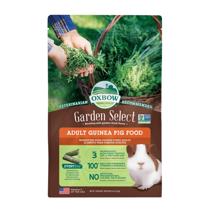 Oxbow Animal Health Garden Select Adult Guinea Pig Food 1ea/4 lb - Petsplace.store