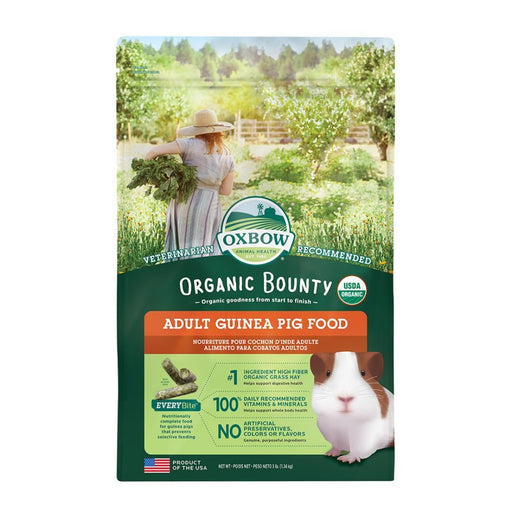 Oxbow Animal Health Organic Bounty Adult Guinea Pig Food 1ea/3 lb - Petsplace.store