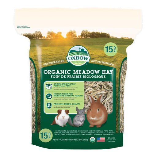 Oxbow Animal Health Organic Meadow Hay Small Animal Treat 1ea/15 oz - Petsplace.store