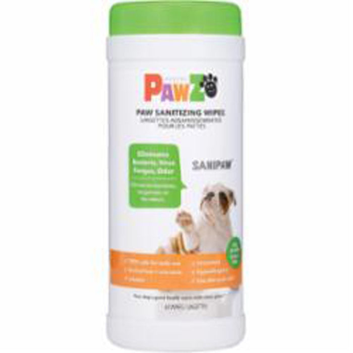 Pawz Dog Sanipaw Wipes 60Ct - Petsplace.store