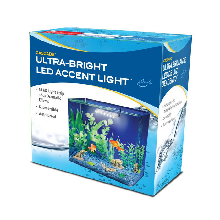 Penn - Plax Cascade Ultra Bright Aquarium LED Accent Light White 1ea/One Size - Petsplace.store