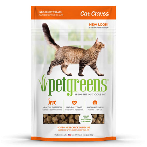 Pet Greens Cat Craves Semi - Moist Soft Cat Treats Chicken 1ea/3 oz - Petsplace.store