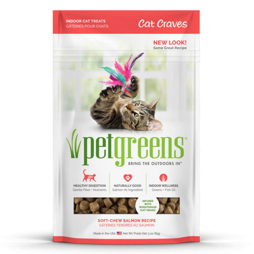 Pet Greens Cat Craves Semi - Moist Soft Cat Treats Salmon 1ea/3 oz - Petsplace.store