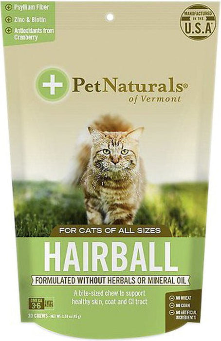 Pet Naturals Of Vermont Hairball Remedy For Cats 30 Count - Petsplace.store