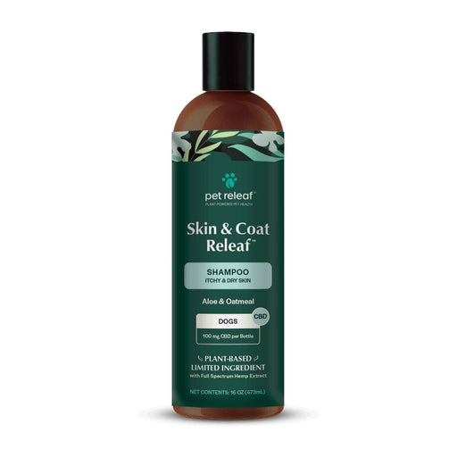 Pet Releaf Skin & Coat Dog 16oz. Itchy & Dry Shampoo Cbd 100Mg - Petsplace.store