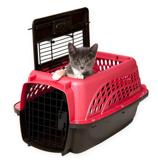 Petmate 2 Door Top Load Dog Kennel Hot Pink, Black 1ea/19 in - Petsplace.store