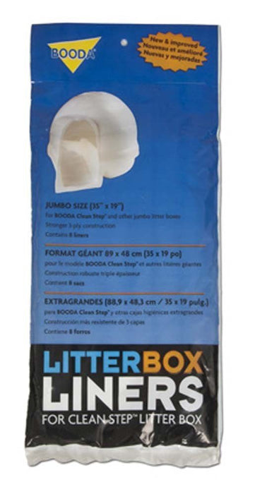 Petmate Cleanstep Litter Box Liners White 1ea/8 ct, Jumbo - Petsplace.store