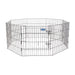 Petmate Exercise Pen with Door Black 1ea/24 in - Petsplace.store