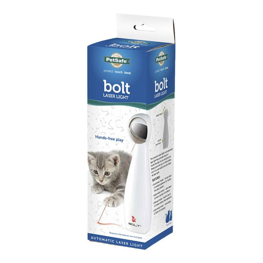 PetSafe Bolt Interactive Laser Light Cat Toy White 1ea/One Size - Petsplace.store