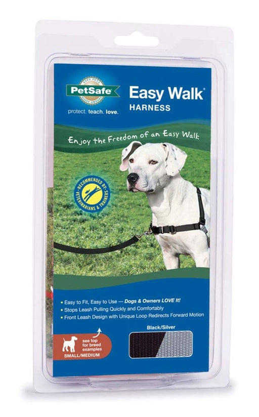 PetSafe Easy Walk Dog Harness Black/Silver 1ea/SM/MD - Petsplace.store