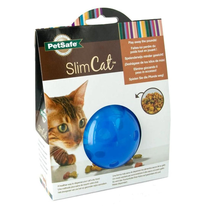 Petsafe Slimcat Feeder Ball Blue - Petsplace.store