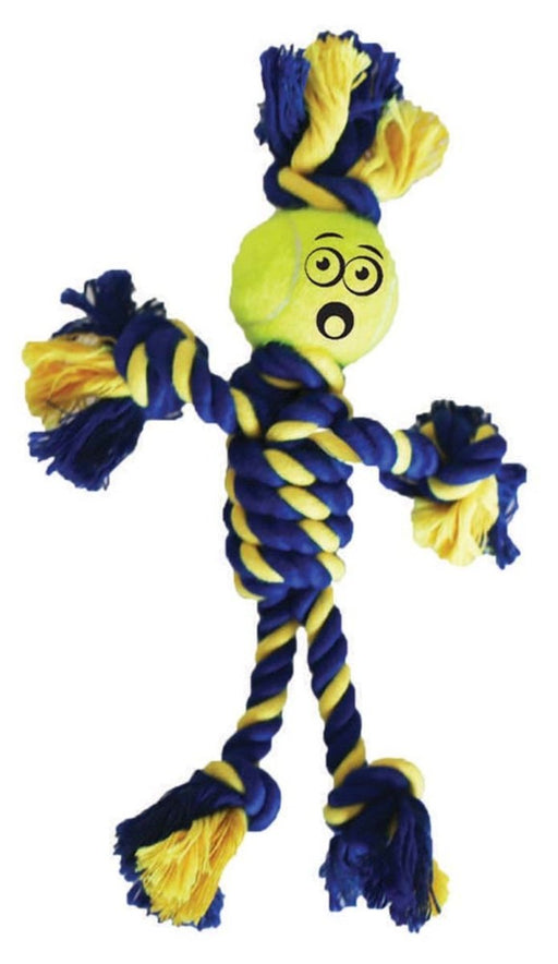 Petsport USA Twisted Chew Mini Rasta Man Dog Toy Blue, Yellow 1ea/1.5 in, Mini - Petsplace.store